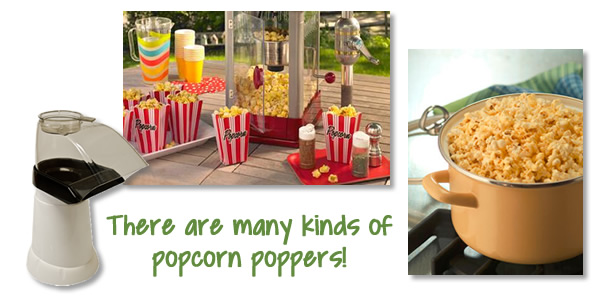 variety of popcorn poppers